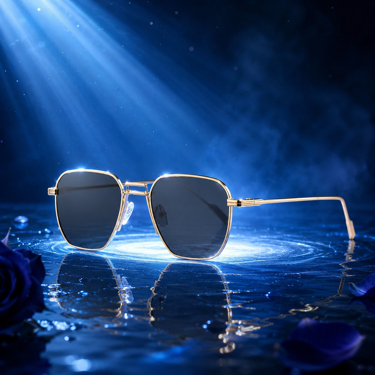Vintage Square Metal Sunglasses