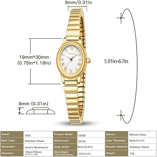 Gold Oval Watch