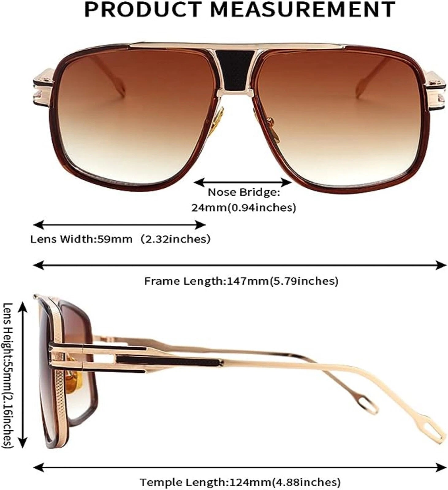Retro Aviator Brown Shades