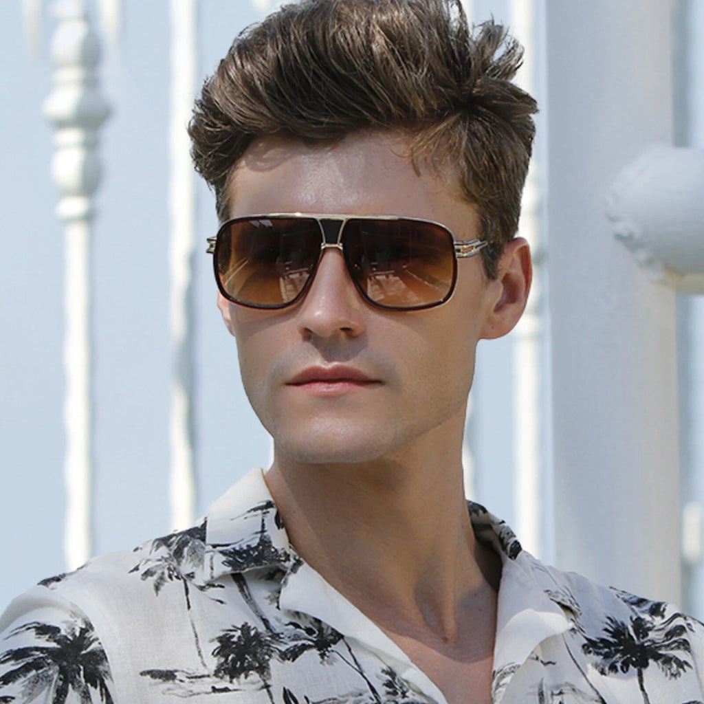 Retro Aviator Brown Shades